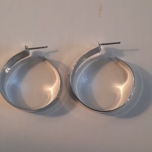 Elegant Sterling Silver Hoop Earrings